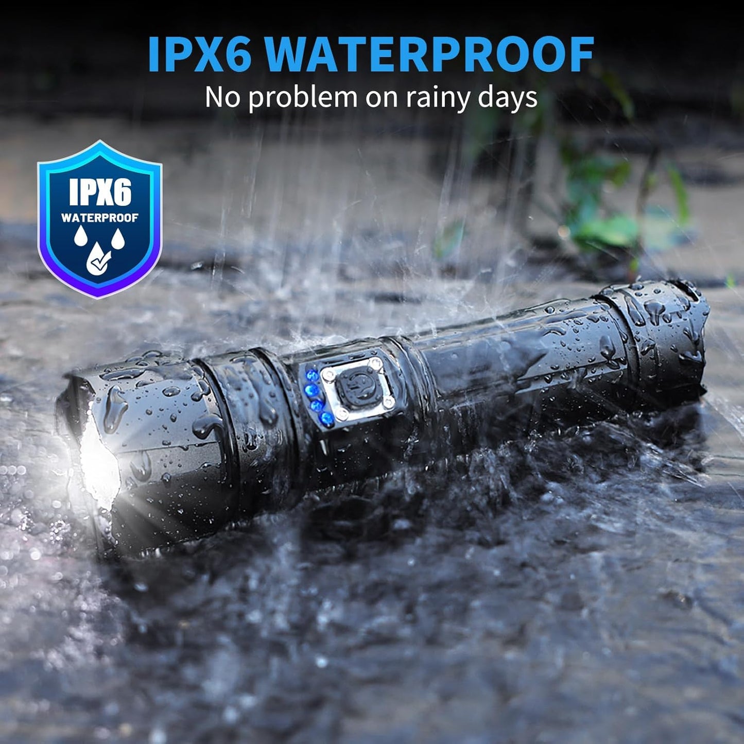 990000 High Lumens Rechargeable Flashlight,Super Bright Led Flashlights with 5 Modes,Brightest High Power Flash Light & 12 Hours Runtime,Powerful IPX6 Waterproof Lampe De Poche for Camping,Hiking