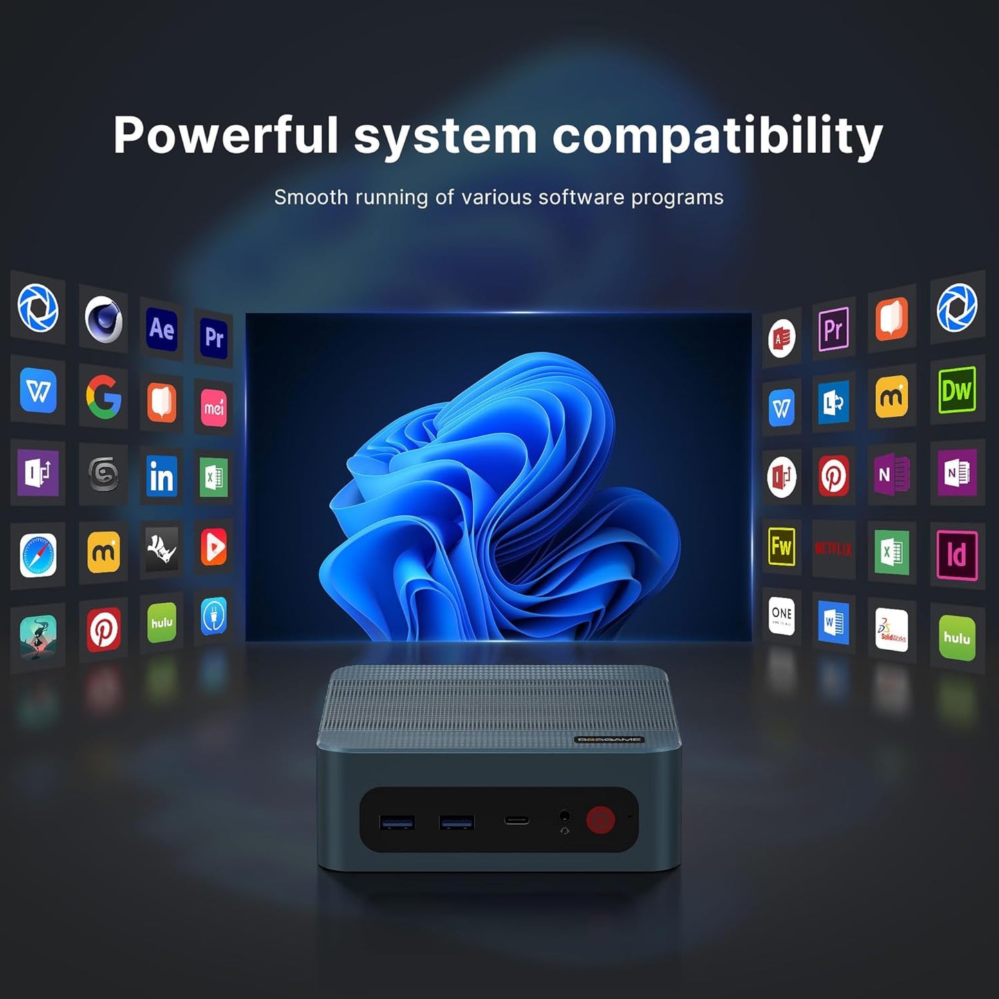 BOSGAME Mini PC P2 Pro, Intel i9-12900H (14C/20T,up to 5GHz) 32GB DDR5 RAM 1TB PCIe Gen 4 NVMe SSD Mini PC, 1x Thunderbolt 4 Port, 2X 2.5G LAN Ports,4K Triple Display, WiFi 6E, Bluetooth 5.2