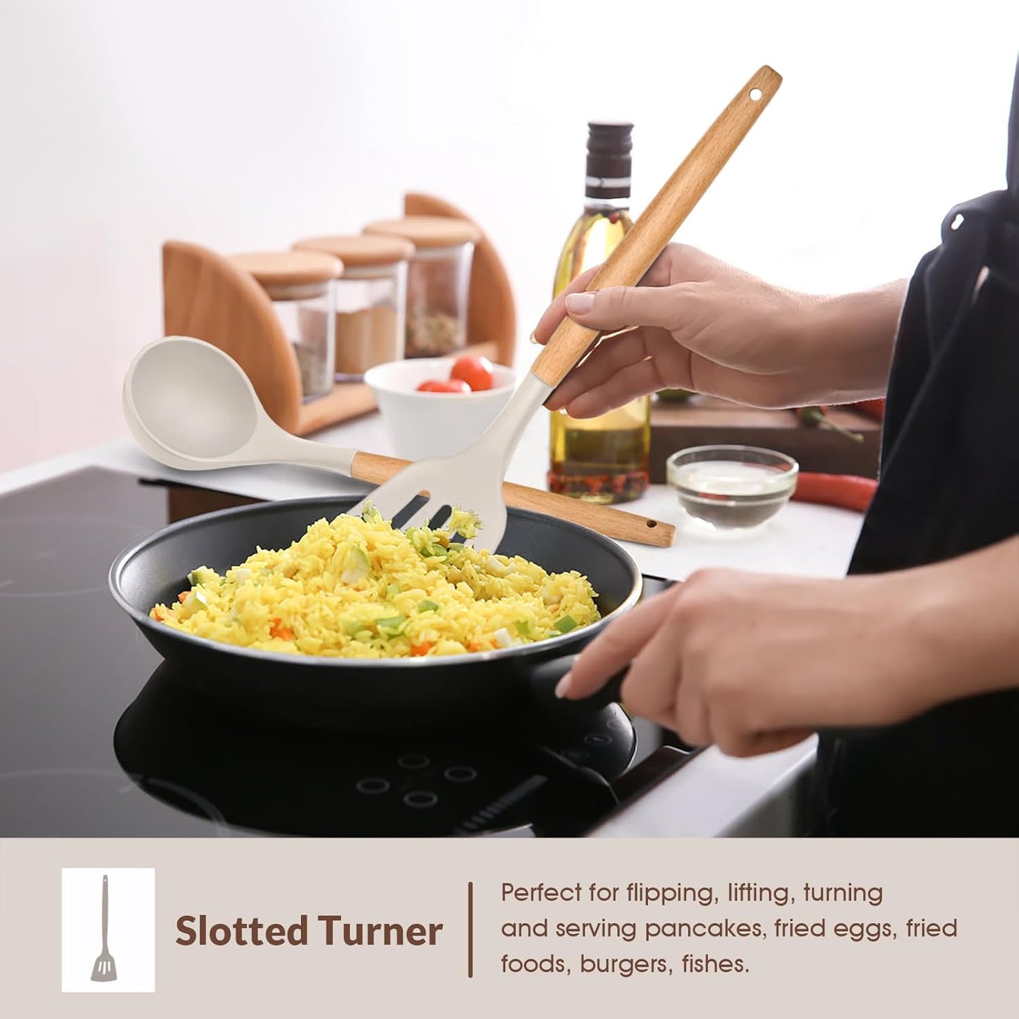 Purilite Select 6-Piece Silicone Cooking Utensil Set