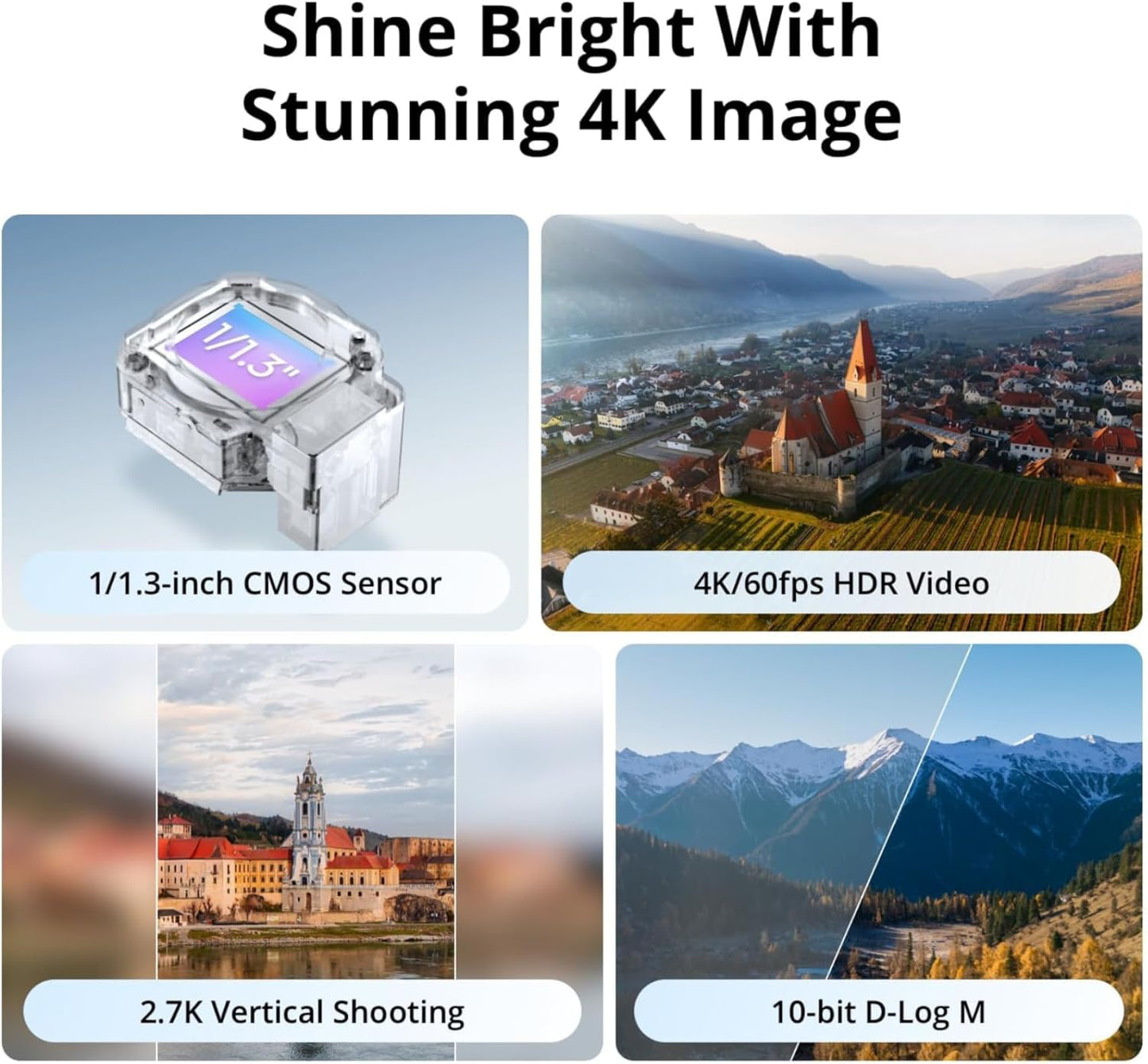 DJI Flip (RC-N3), Drone with 4K UHD Camera for Adults, Under 249 g, 3-Axis Gimbal Stabilization, 44000ft/13km Video Transmission, Palm Takeoff, Auto Return, 31-Min Flight Time, Intelligent Flight