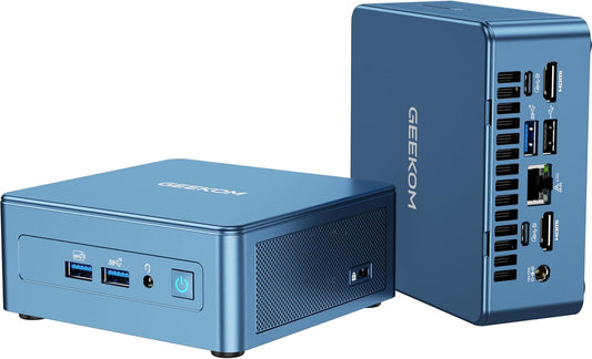GEEKOM IT12 Mini PC(3-Year Quality Support) with 12th Gen Intel i9-12900HK, NUC 12 Mini Desktop(Up to 5GHz), 32GB DDR4& 1TB M.2 2280 NVMe Gen4*4 SSD, Win11 Pro, 8K/Quad Display/USB4/WiFi 6E/BT5.2
