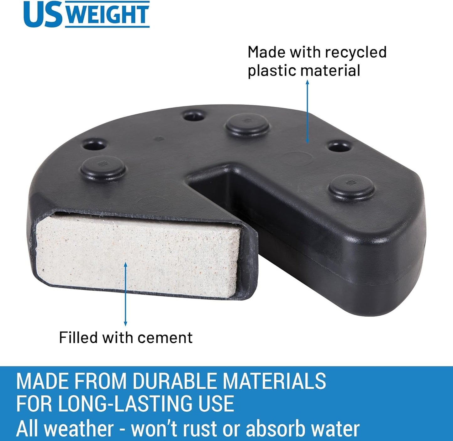 US Weight Interlocking Canopy Weights (Set of 4-7.5lbs Plates)