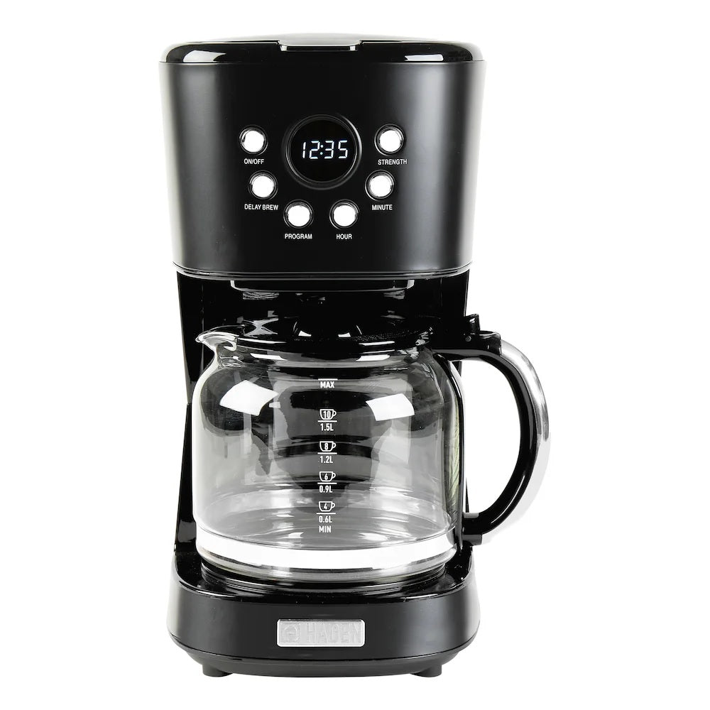 Haden Heritage 12-Cup Programmable Coffee Maker -Black and Chrome