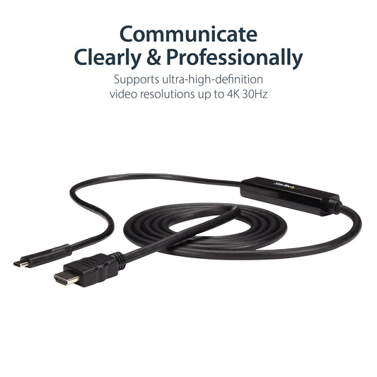 6.6ft (2m) USB C to HDMI Cable 4K 60Hz w/ HDR10 - Ultra HD USB Type-C to 4K HDMI 2.0b Video Adapter Cable - USB-C to HDMI HDR Monitor/Display Converter - DP 1.4 Alt Mode HBR3 - PuriLite