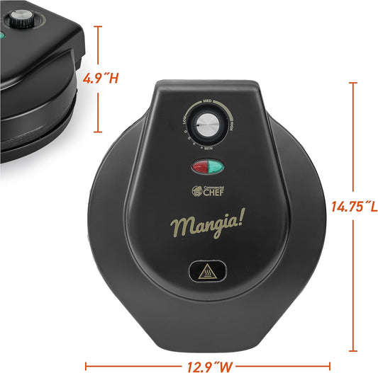 Commercial Chef CHQP12R 12 inch Countertop Pizza Maker