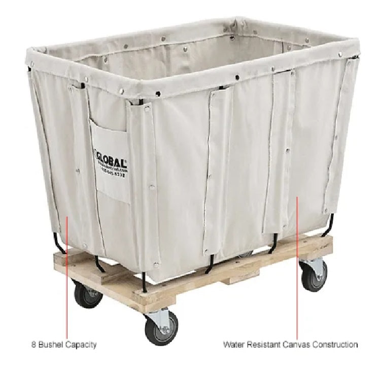 Global Industrial™ KD, 8 Bushel, Canvas Basket Bulk Truck