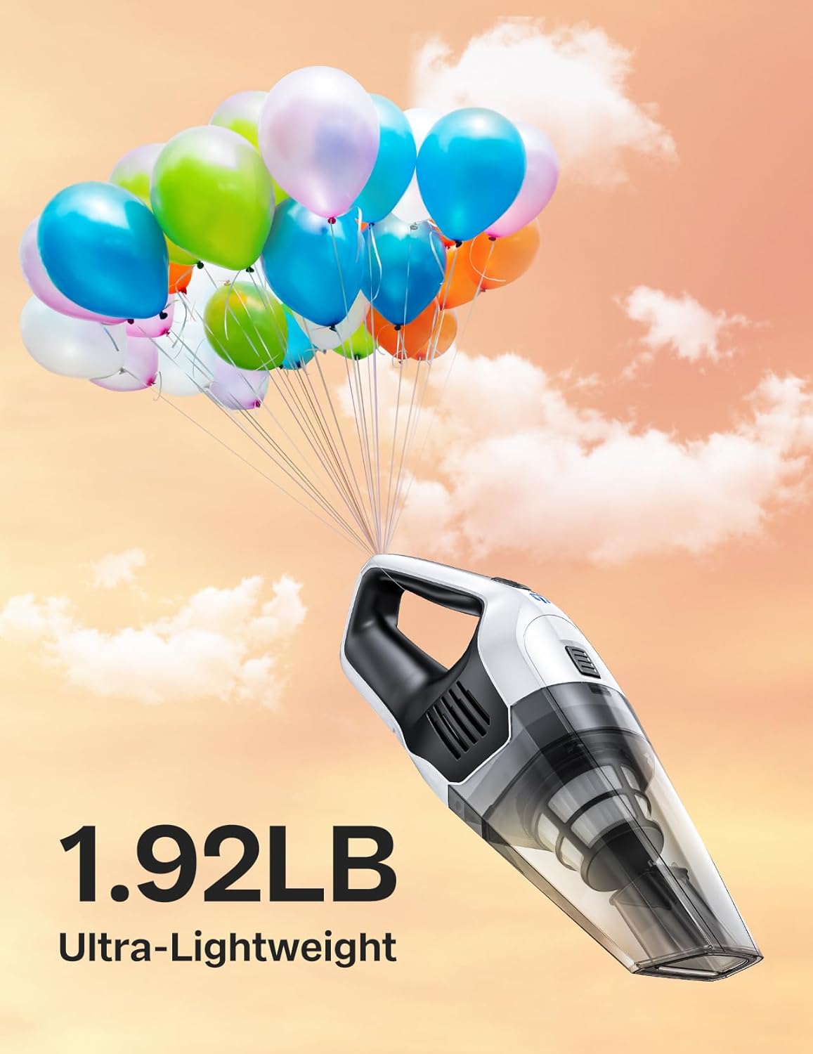 Handheld Vacuum Cleaner, 8000Pa Strong Suction Portable Hand Vacum Cordless with 25-30Mins Long Runtime Rechargeable Battery Lightweight for Home and Car Carpet Stairs Pet Hair Deep Cleaning