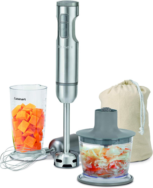 Cuisinart Smart Stick Hand Blender, Variable Speed, includes Chopper, Measuring Beaker and Whisk, 300W (CSB-87C)