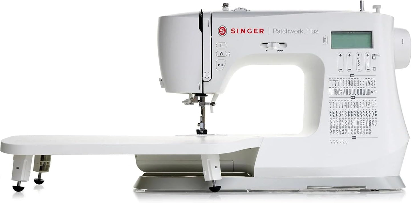 SINGER C5980Q Patchwork Plus Computerized Sewing Machine with 417 Stitches | Sewing Table, Quilting, Extension Table, Speed Control, Needle Up/Down with 200 Accessories | Beginner-Friendly