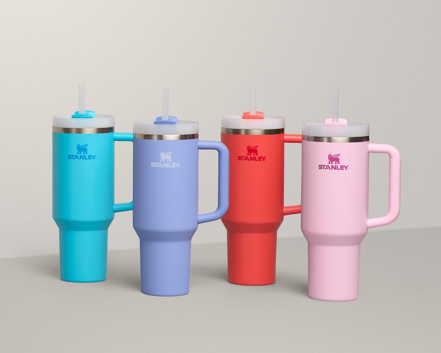 Stanley Quencher H2.0 Tumbler with Handle and Straw 30 oz Flowstate 3-Position Lid Cup Holder Compatible for Travel Insulated Stainless Steel Cup BPA-Free Cherry Blossom