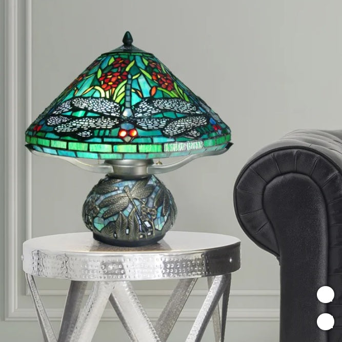 Mosaic Dragonfly Lamp