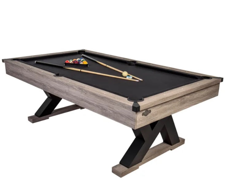American Legend 90 in. Kirkwood Pool Rustic Finish Modern Billiard Table