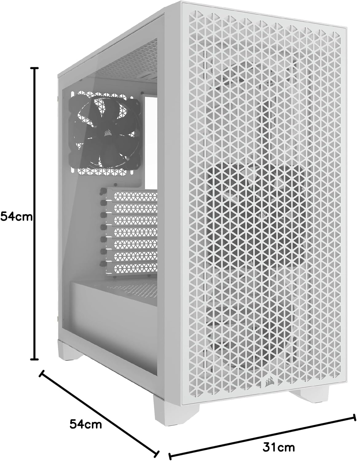 CORSAIR 3000D Airflow Mid-Tower PC Case – 2X SP120 Elite Fans – Four-Slot GPU Support – Fits up to 8X 120mm Fans – High-Airflow Design – Black