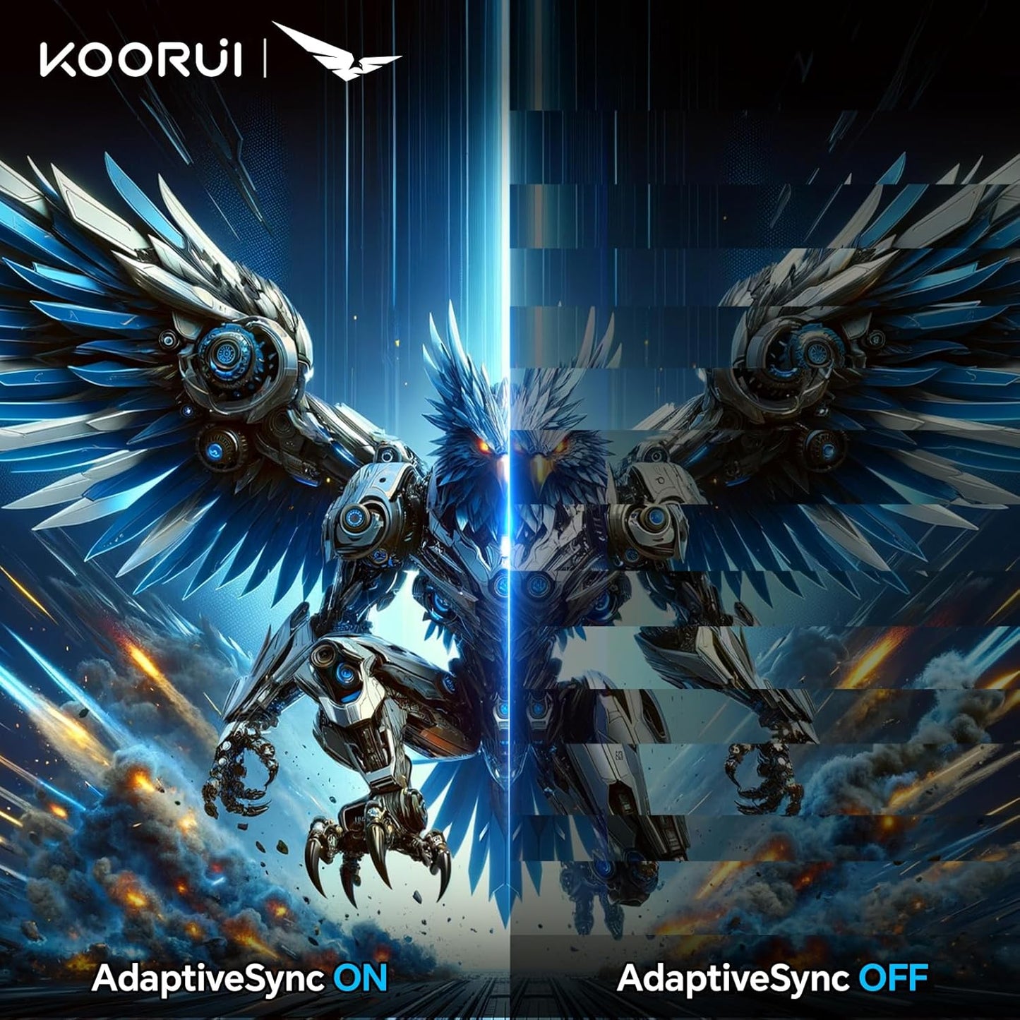 KOORUI Monitor 27 inch QHD 2K Fast IPS Gaming Monitor, 200Hz 1ms, HDR400,95% DCI-P3,Adaptive Sync,Tilt Pivot Swivel Vertical Height Adjustable,HDMI 2.0 &DP 1.4 Ports, G2722P, Black