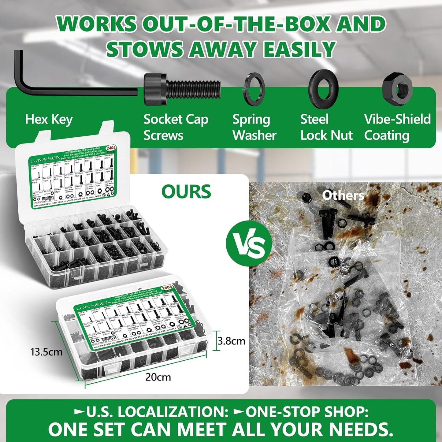 860PCS Metric Screw Assortment Kit, M2 M3 M4 M5 Machine Screws with Lock & Flat Washers, 10.9 Grade Alloy Steel, Metric Hex Button Head Cap Nuts and Bolts Assortment Kit with 4 Wrenches