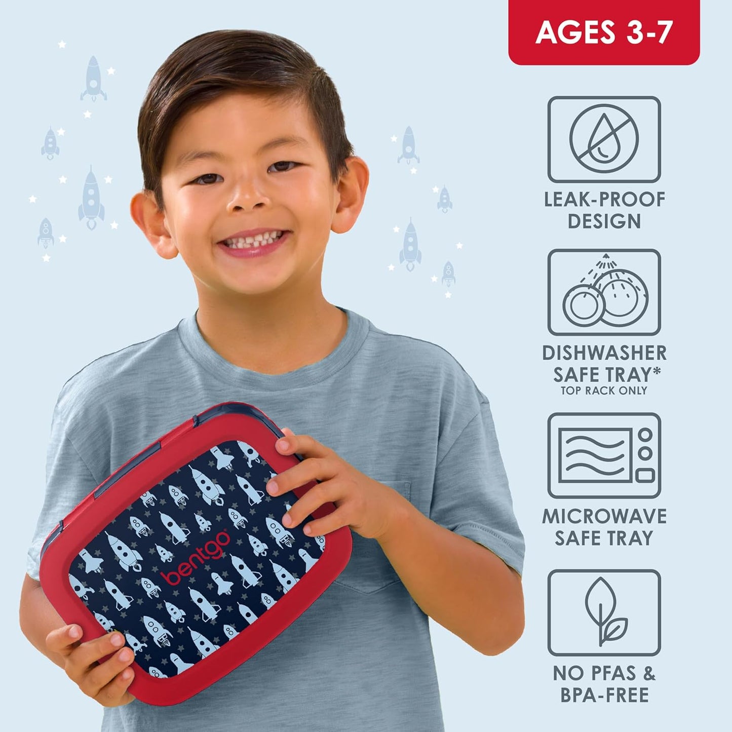 Bentgo Kids Prints Leak-Proof, 5-Compartment Bento-Style Kids Lunch Box - Ideal Portion Sizes for Ages 3 to 7 - BPA-Free, Dishwasher Safe, Food-Safe Materials - 2021 Collection (Llamas)