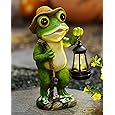 Nacome Solar Frog Riding Turtle for Garden Decor - Outdoor Statues for Patio,Yard,Balcony Ornament,Turtle Gifts for Women/Mom/Grandma,Mom's Best Gift