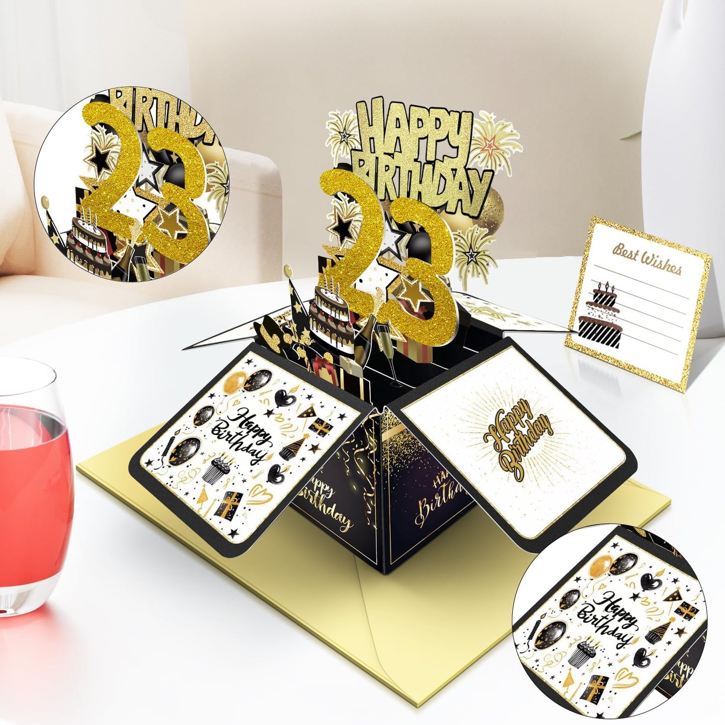 70th Birthday Card, 70th Birthday Decorations for Women Men, Happy Birthday 3D Cards for 70 Year Old Grandpa Grandma, Birthday Gift Box for Mother Dad