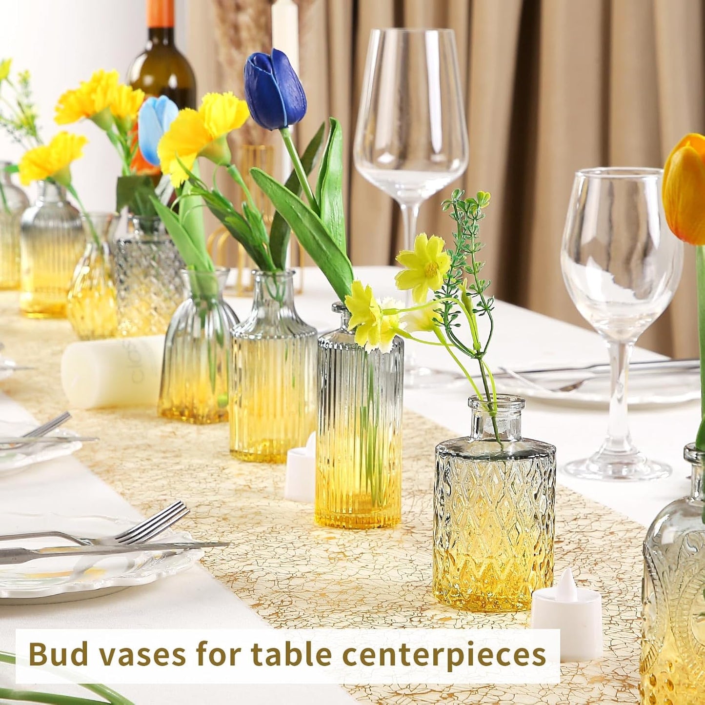 30 Pcs Mini Bud Vases As Wedding Centerpieces for Tables,Clear Bud Vases for Flowers,Small Flower Vases Suitable for Birthday Party,Anniversary,Wedding Reception,Baby Shower