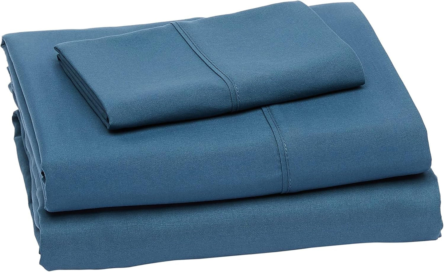 Amazon Basics Lightweight, Breathable Microfiber 4-Piece Bed Sheet Set with 14-Inch Deep Pockets, Full, Blush Pink, Solid