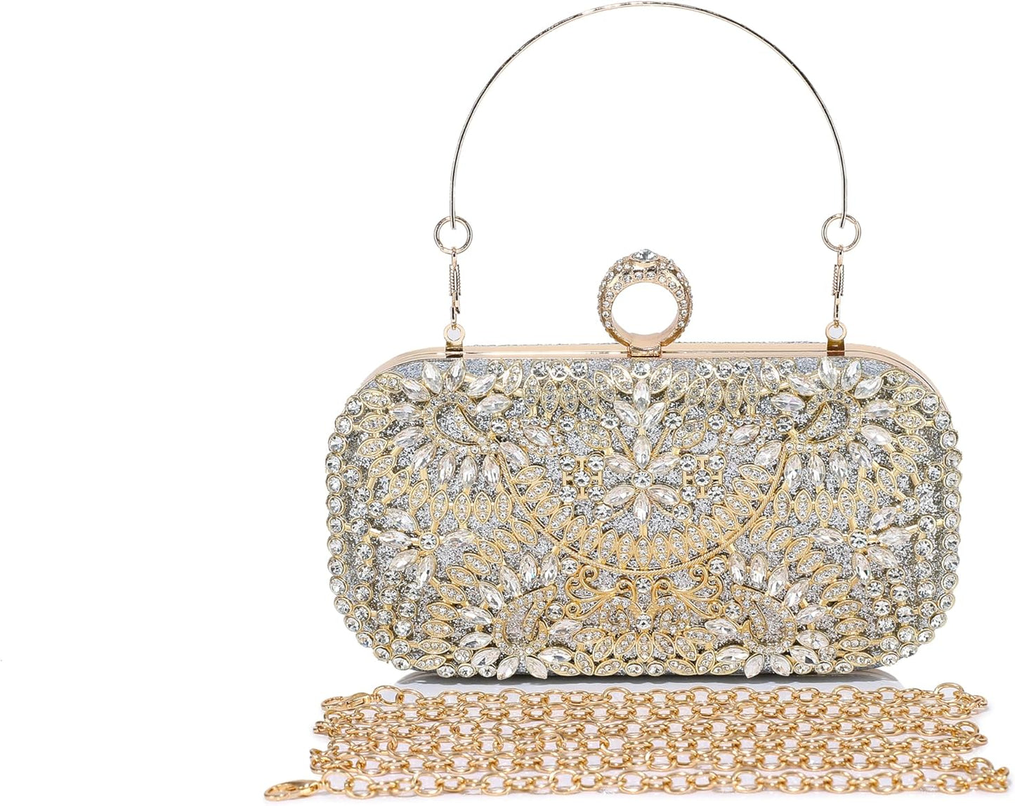 MUDUO Women's Evening Bags Sparkly Rhinestone Clutch Purses for Women Formal Party Prom Crystal Clutch Handbags Wedding Purse