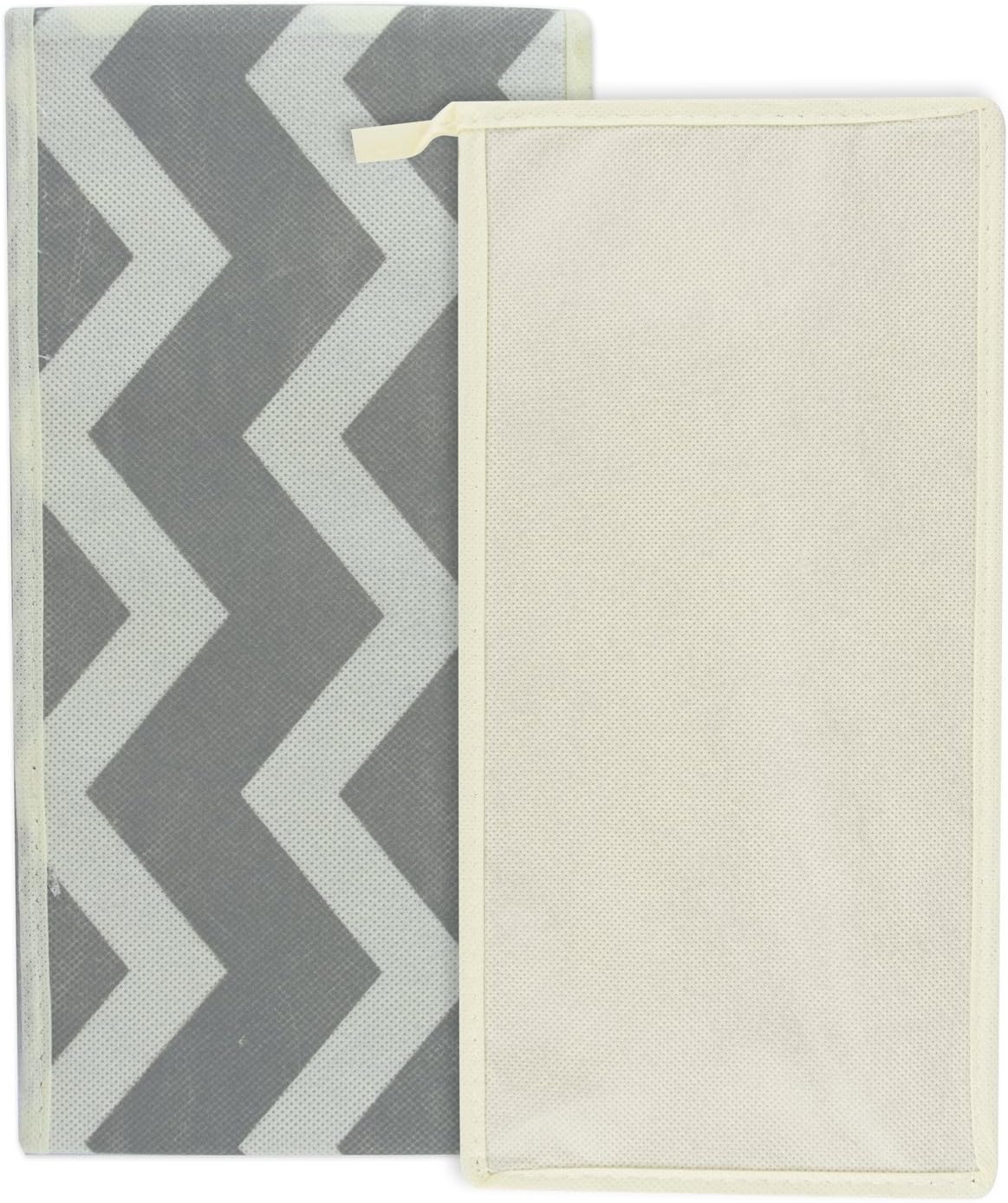 DII Foldable Fabric Storage Containers for Nurseries, Offices, Closets, Home Decor, Cube Organizers & Everyday Storage Needs, (Large - 11 x 11 x 11) Scroll Nautical Blue - Set of 2