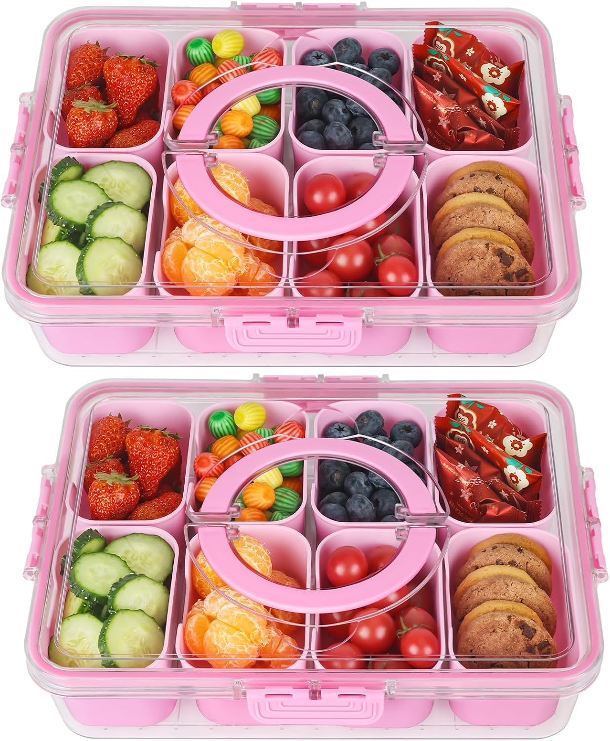Purilite Select Clear Compartmentalized Snack Box