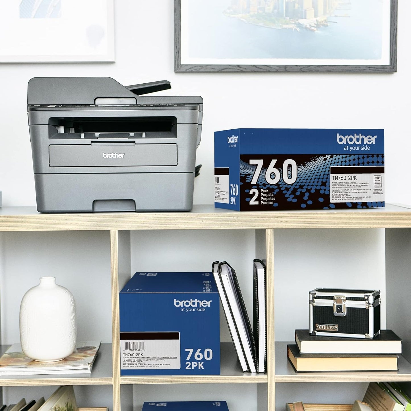 Brother original TN730 High-Yield Black Toner Cartridge, higher yield for value, original toner replacement cartridges, for Brother laser printers HL-L2395DW, DCP-L2550DW, MFC-L2750DW, and more