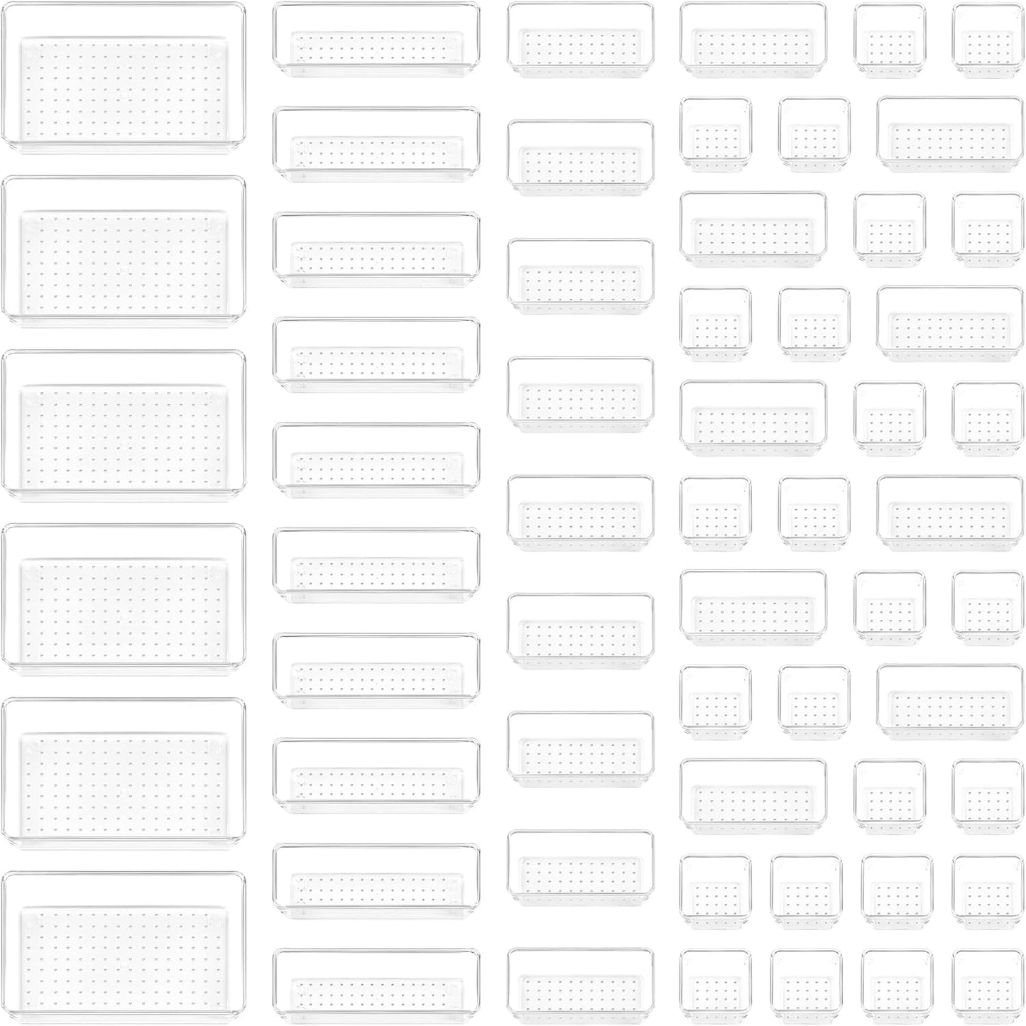 Purilite Select Clear Drawer Organizer Set
