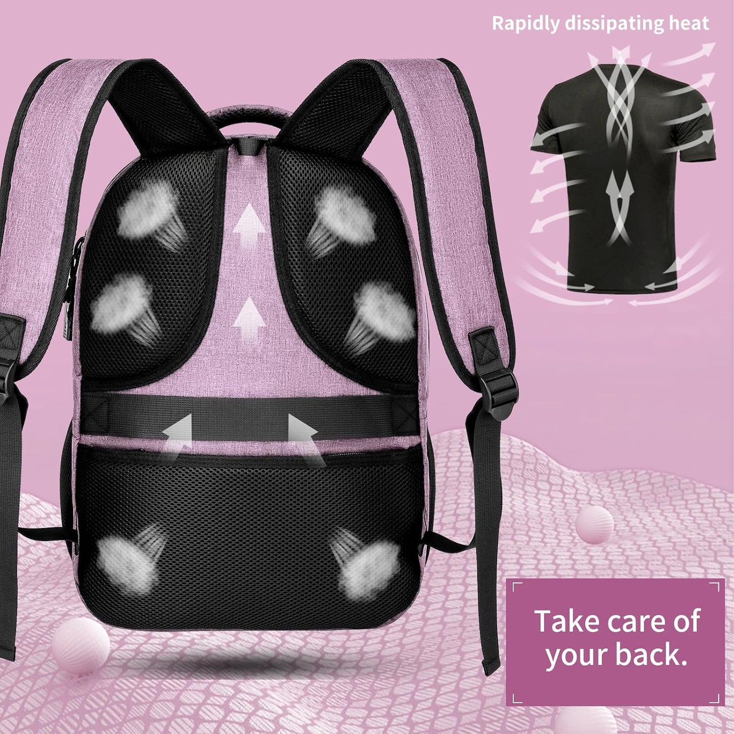 School backpack for Teen Boys, Backpack for Men,15.6 inch Laptop Backpack with USB Charging Port, Large Computer Bookbag with Compartments, Ergonomic Straps, Black