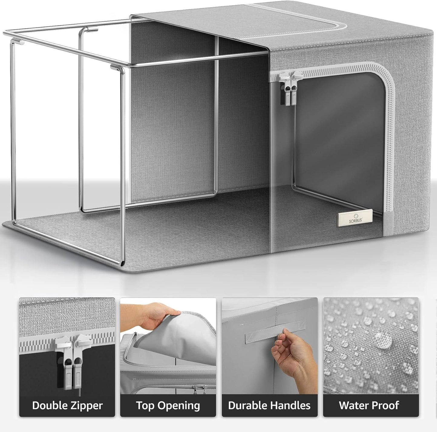 Purilite Select Jumbo Storage Bins with Metal Frame