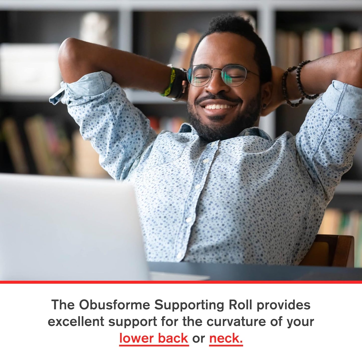 ObusForme Lowback Backrest Support + Sit-Back Cushion | Lower Back Support Pillows and Ergonomic Seat Cushion