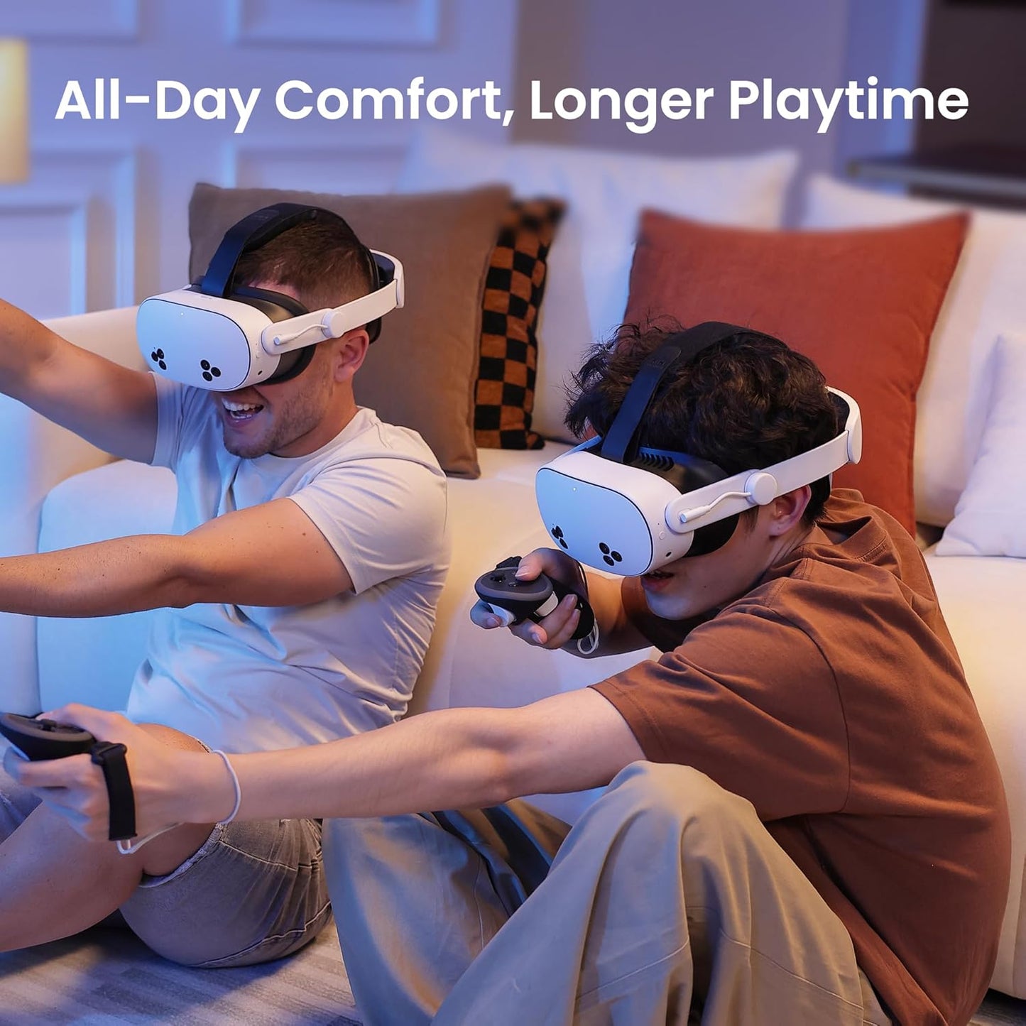 KIWI design K4 Boost Battery Head Strap for Meta Oculus Quest 3/3S, Adjustable VR Headband Accessories with Dual Charge, Extend Playtime & Reduce Facial Stress