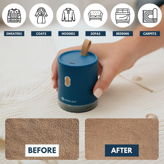 Electric Lint Remover for Clothes and Sweaters, Rechargeable Fabric Shaver with Dual Speed, Portable Pill Remover for Wool, Cotton, Upholstery, and Home Textiles