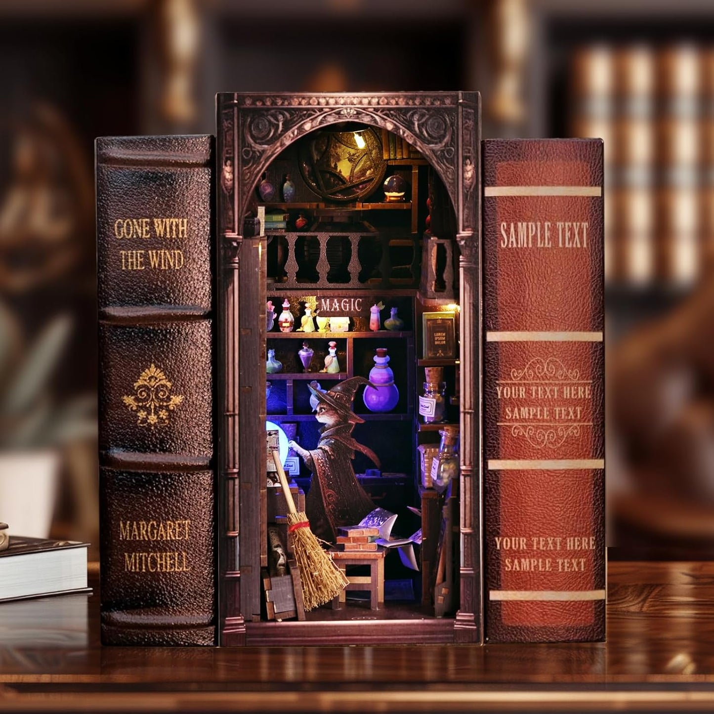 Purilite Select Magic Wizard Cat 3D Book Nook Kit