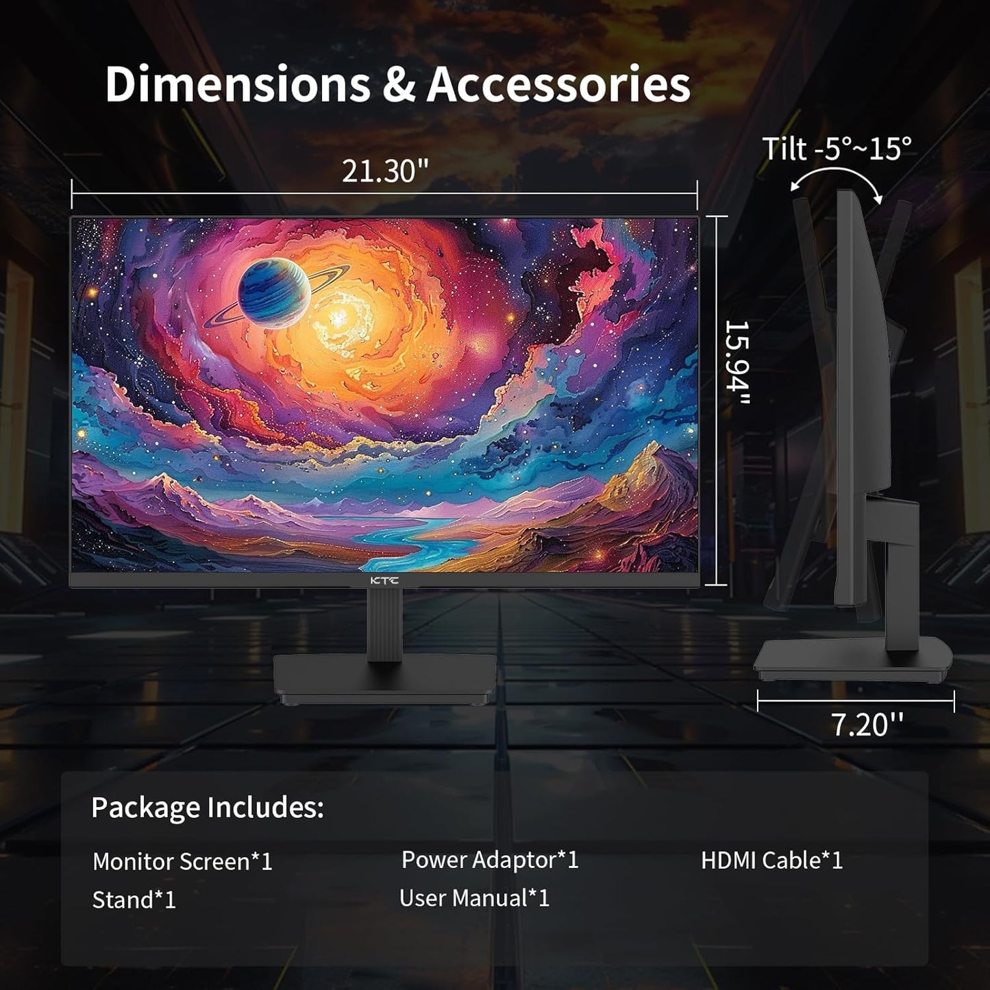KTC 32 Inch 2K Computer Monitor, IPS 1440p Monitor with Ultra-Thin Bezels, HDR10, Freesync/G-sync, HDMI/DP Ports, Tilt Adjustable, Eyecare, Ideal for Business, Office, and Casual Gaming