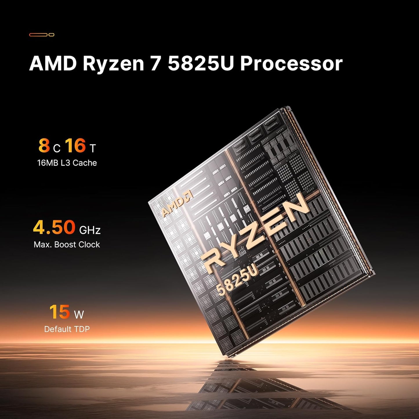 BOSGAME Mini PC P4, Desktop Computers Ryzen 7 5825U PC, Dual LAN Mini Gaming PC,16GB DDR4 RAM, 512GB NVMe SSD, 4K Triple Display, Wi-Fi 6E, Bluetooth 5.2