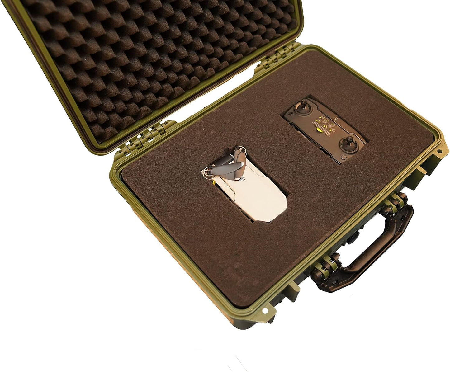 MEIJIA All Weather Portable Waterproof Hard Case,Camera Case with Customizable Fit Foam, Perfectly Protection of Camera, Drones,Pistols,Lens,Equipments,18.5 x14.06x6.93inches