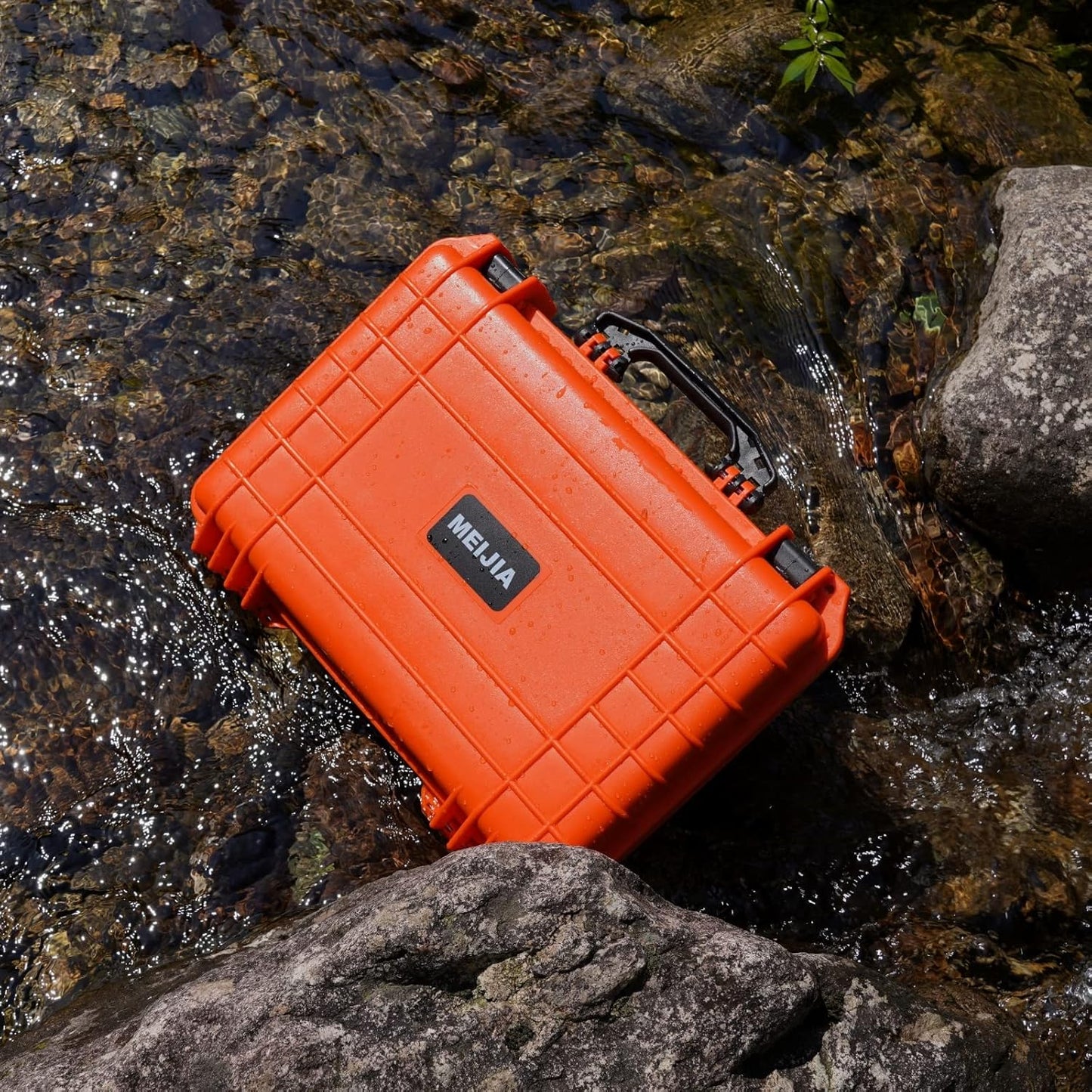 MEIJIA All Weather Portable Waterproof Hard Case,Camera Case with Customizable Fit Foam, Perfectly Protection of Camera, Drones,Pistols,Lens,Equipments,18.5 x14.06x6.93inches
