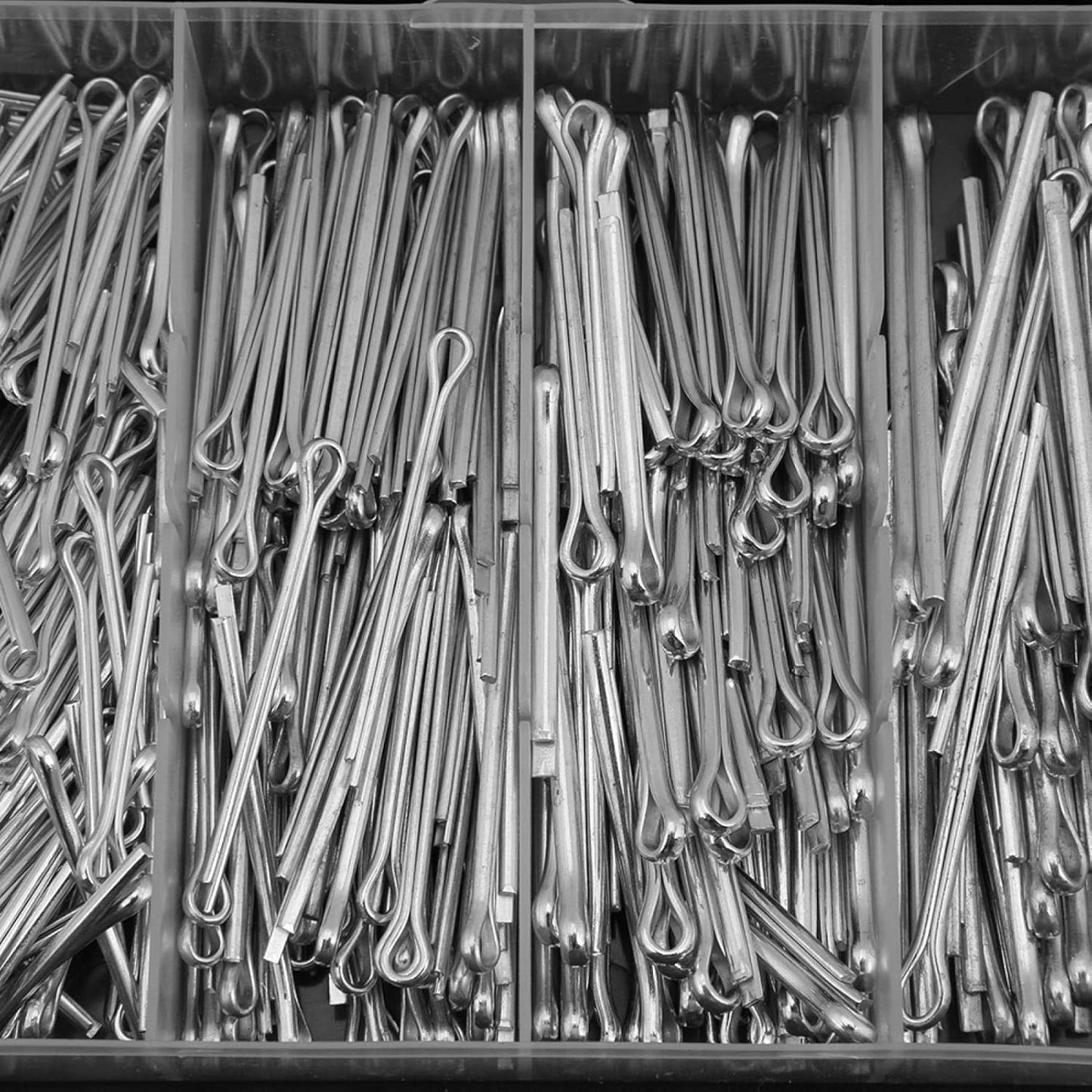 OLCANA 25 Pieces Cotter Pin Assortment Kit 5 Size M1.2 -M3.5 Stainless Steel R Hitch Pin Clips for Tractor Truck Tillage Machine, Retaining Pins