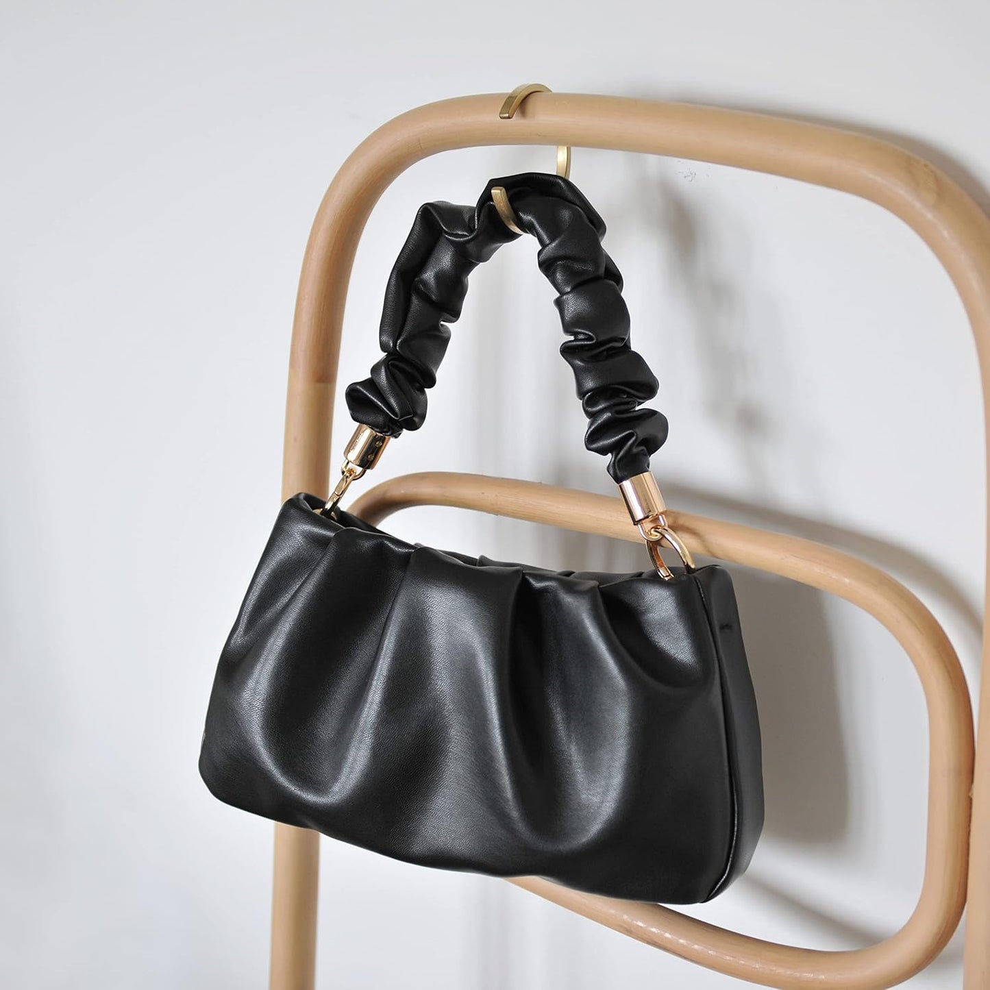 Cloud Pouch Bag Women Shoulder Handbag Soft Vegan Leather Vintage Hobo Chain Cross body Bag