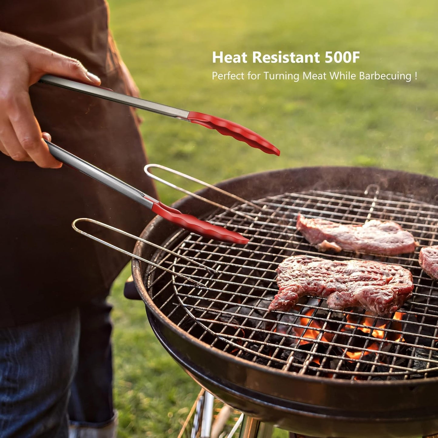 Purilite Select Silicone & Stainless Steel Kitchen Tongs