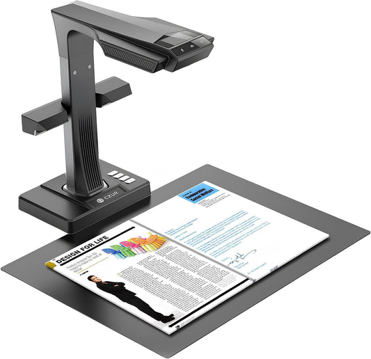 Czur' ET25 Pro Professional Book Scanner, 25MP Document Camera, A3 Overhead Document Scanner, 180+ Languages OCR, Hi-Speed DDR, Support HDMI, USB 2.0, for Windows/MacOS/Linux - PuriLite