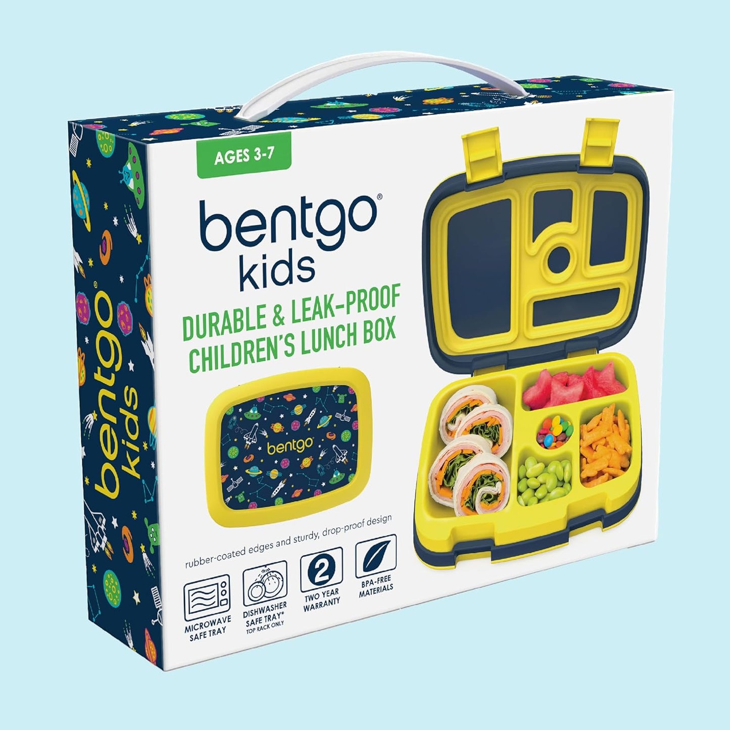 Bentgo Kids Prints Leak-Proof, 5-Compartment Bento-Style Kids Lunch Box - Ideal Portion Sizes for Ages 3 to 7 - BPA-Free, Dishwasher Safe, Food-Safe Materials - 2021 Collection (Llamas)