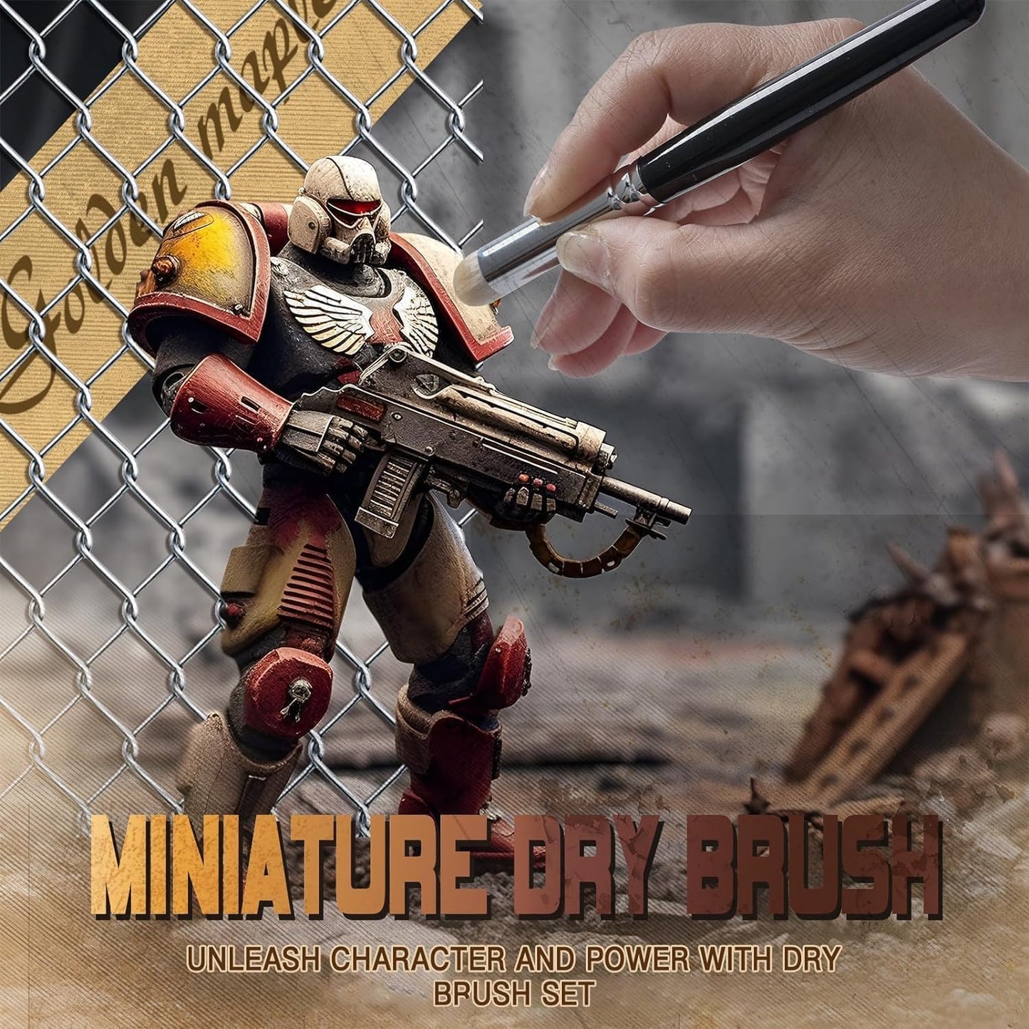 Detail Paint Brushes Set 10pcs Miniature Brushes for Fine Detailing & Art Painting - Acrylic, Watercolor,Oil,Models