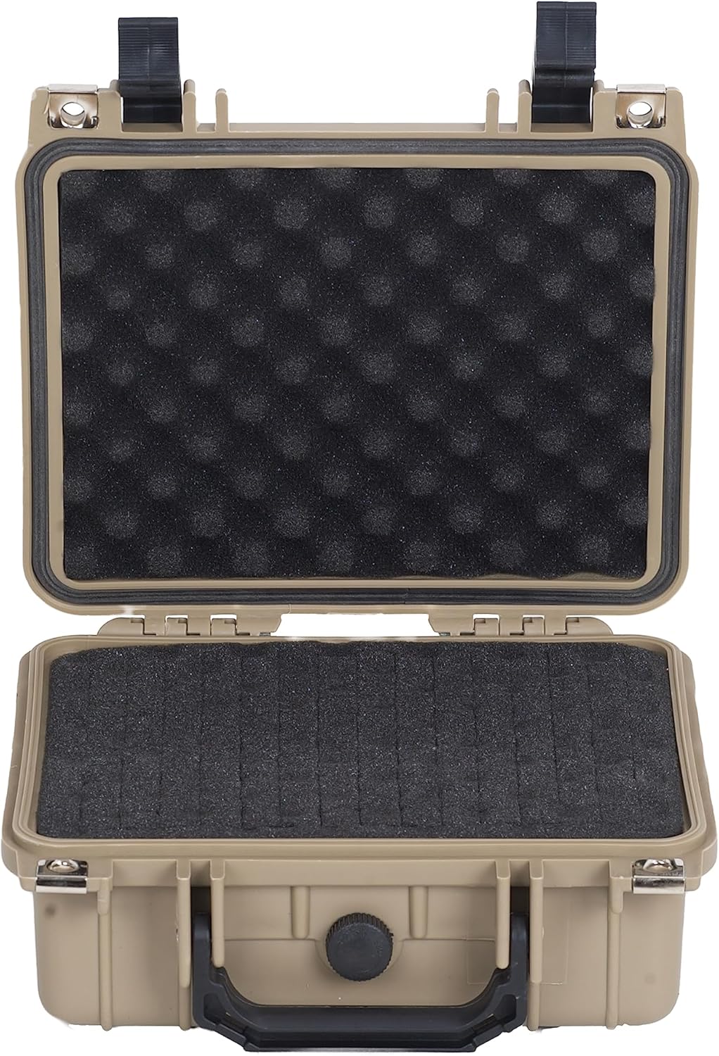 MEIJIA Portable All Weather Waterproof Protective Hard Case,Camera Case with Customizable Fit Foam,Fit Use of Drones, Camera, Equipments, 10.62inchx9.68inchx 4.87inch (Orange)