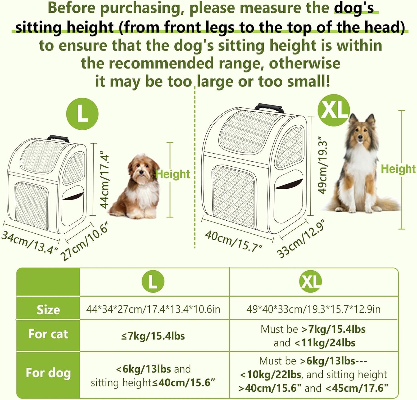 Pecute Cat Backpack with Breathable Mesh, Dog Backpack Carrier with Multi-Pockets for Cats Puppies, Pet Backpack Carrier for Travel Hiking Camping Outdoor (Gray)