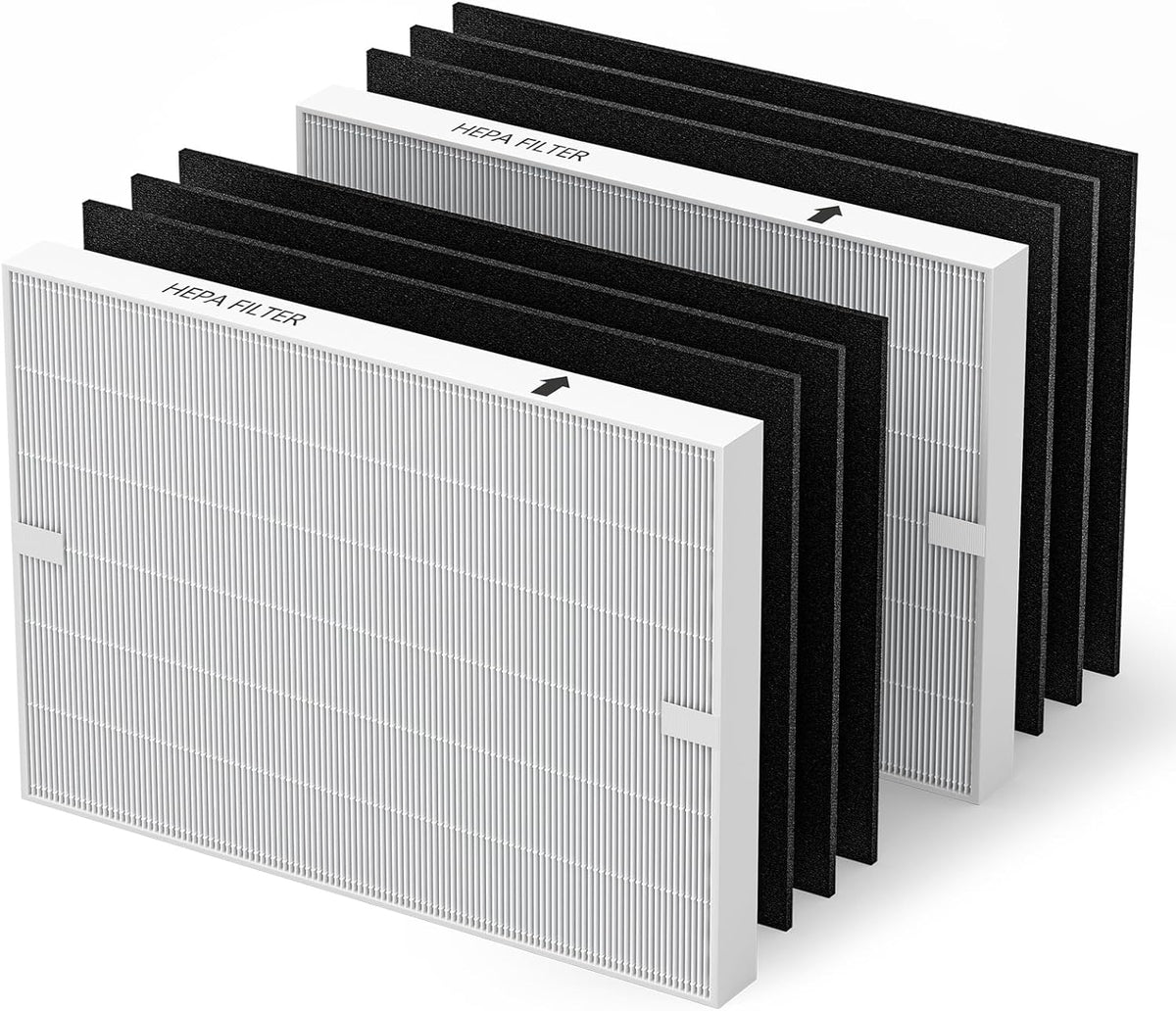 AP-1512HH Air Purifier Replacement Filter Set for Coway Airmega AP-1512HH and and Airmega 200M air Purifier, 2 HEPA and 6 Carbon Filters Compared to Part #3304899 - PuriLite