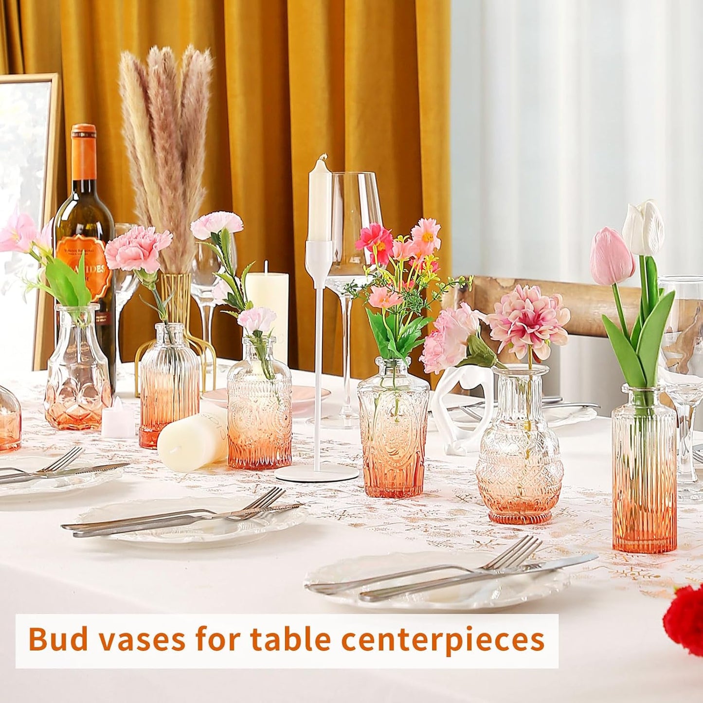 30 Pcs Mini Bud Vases As Wedding Centerpieces for Tables,Clear Bud Vases for Flowers,Small Flower Vases Suitable for Birthday Party,Anniversary,Wedding Reception,Baby Shower