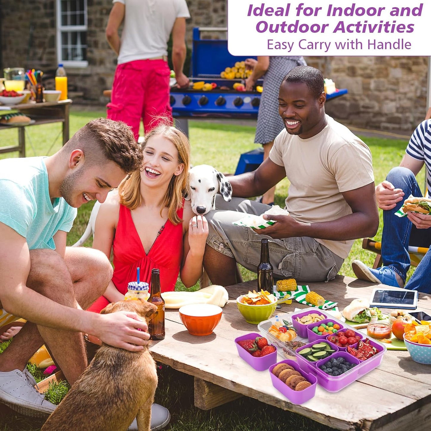 Purilite Select Clear Compartmentalized Snack Box